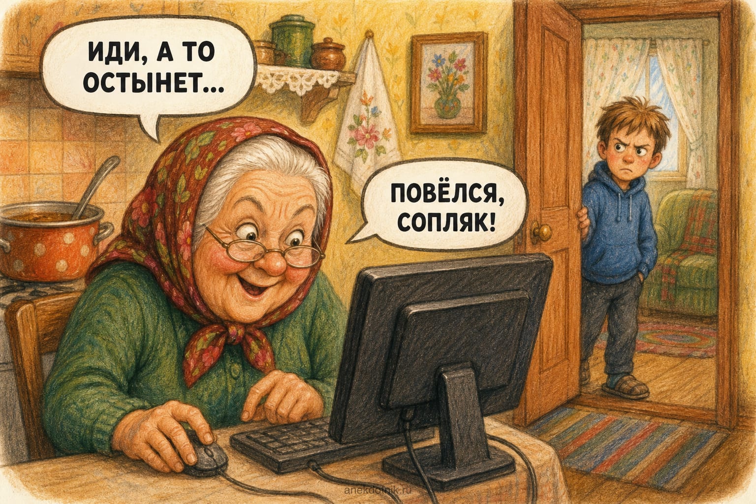 Бабуля и компьютер