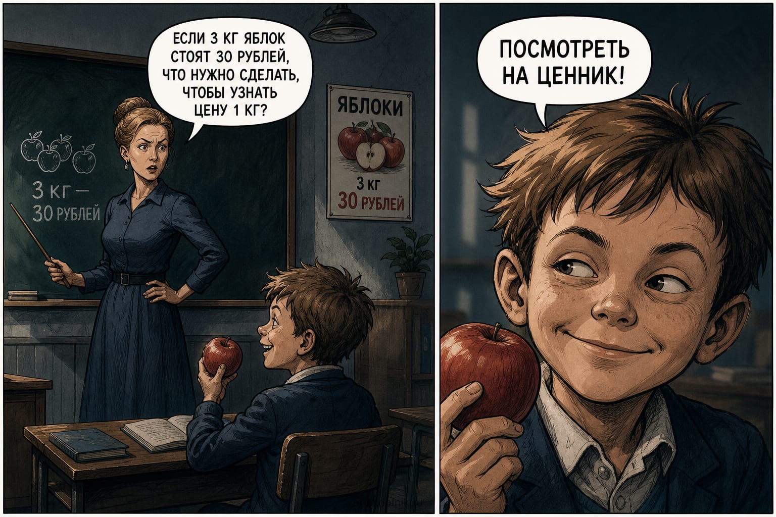 Ценник вместо математики