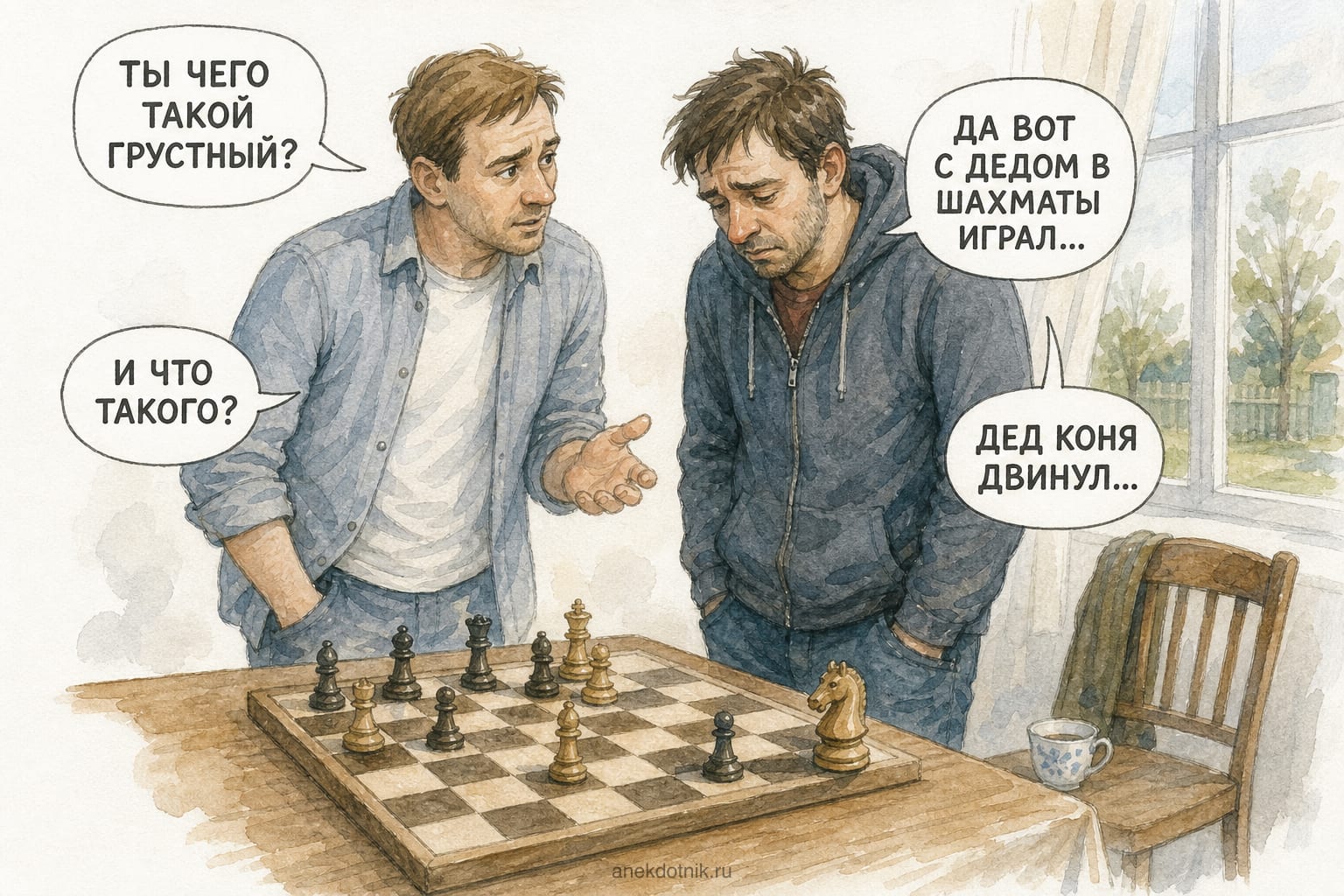 Дед и конь