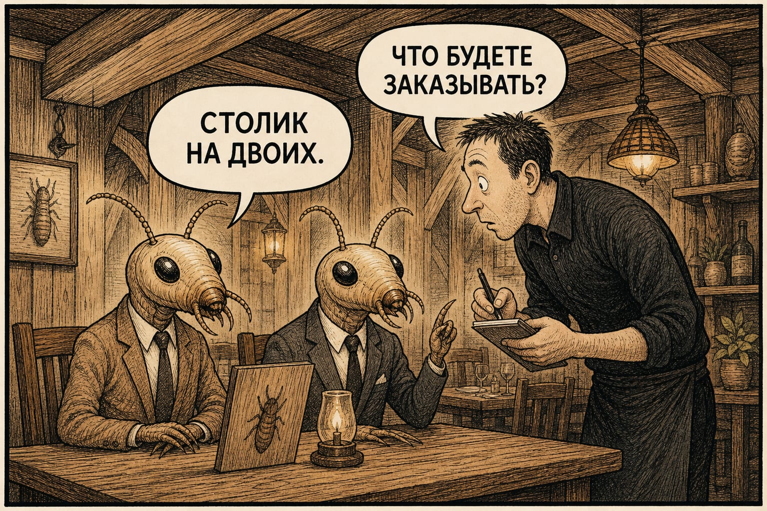 Два термита в ресторане