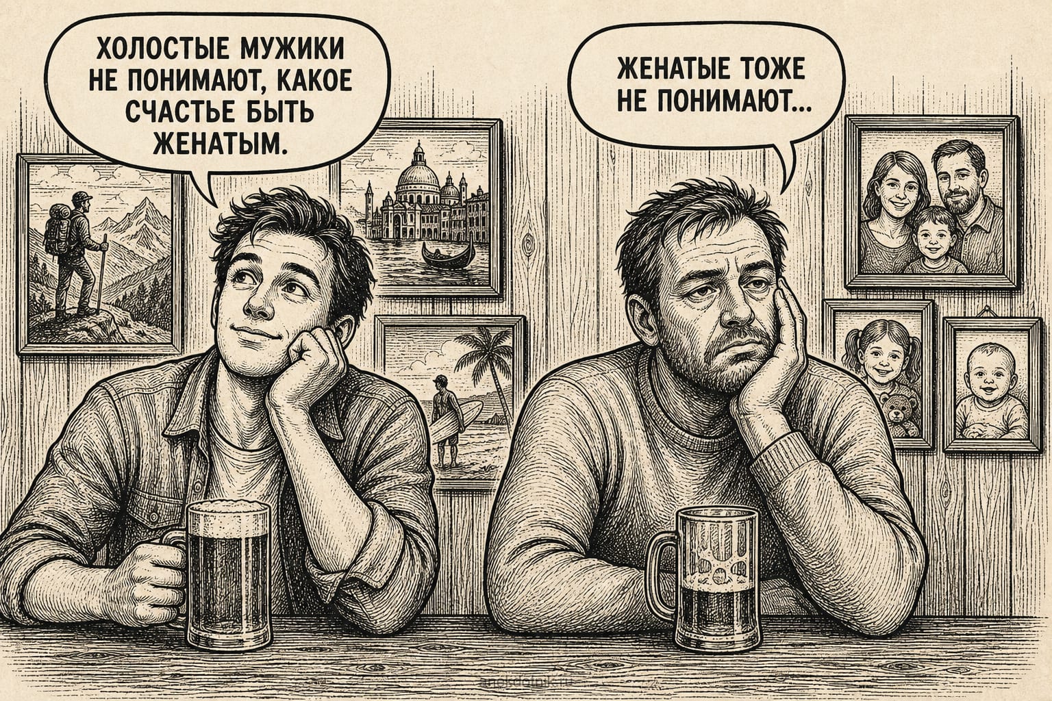 Холостые и женатые