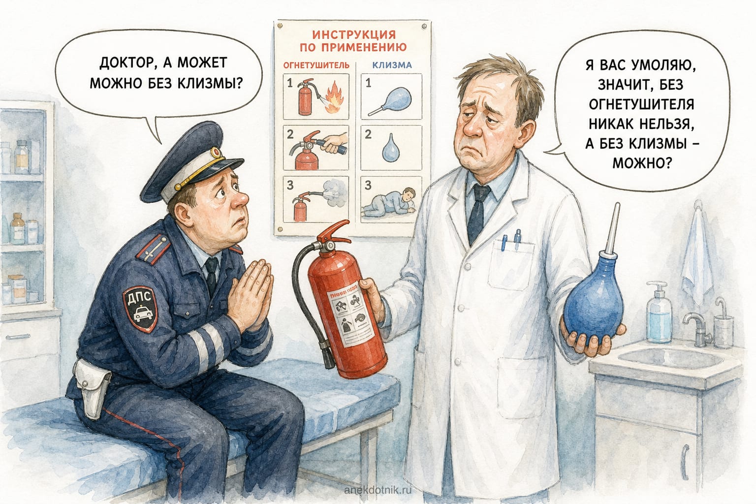 Инспектор ГАИ у врача — кадр 1