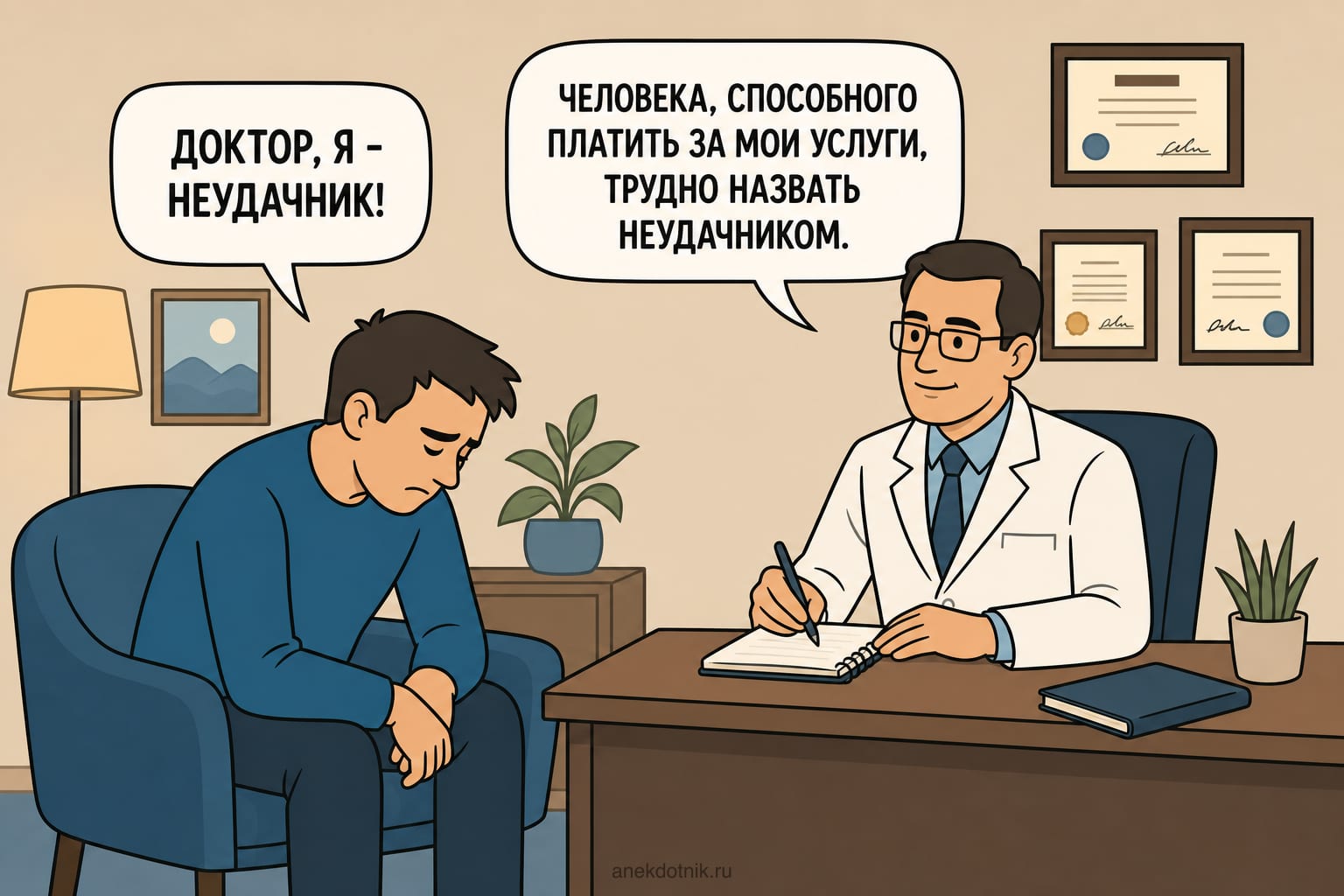 На приеме у психотерапевта — кадр 1