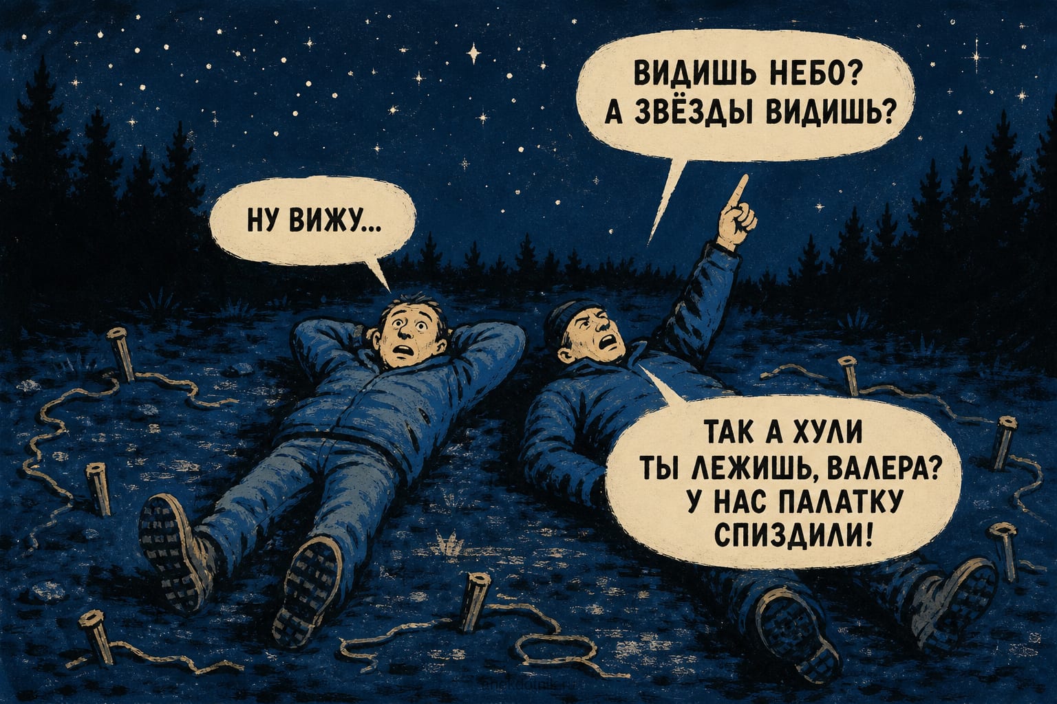 Палатку спиздили