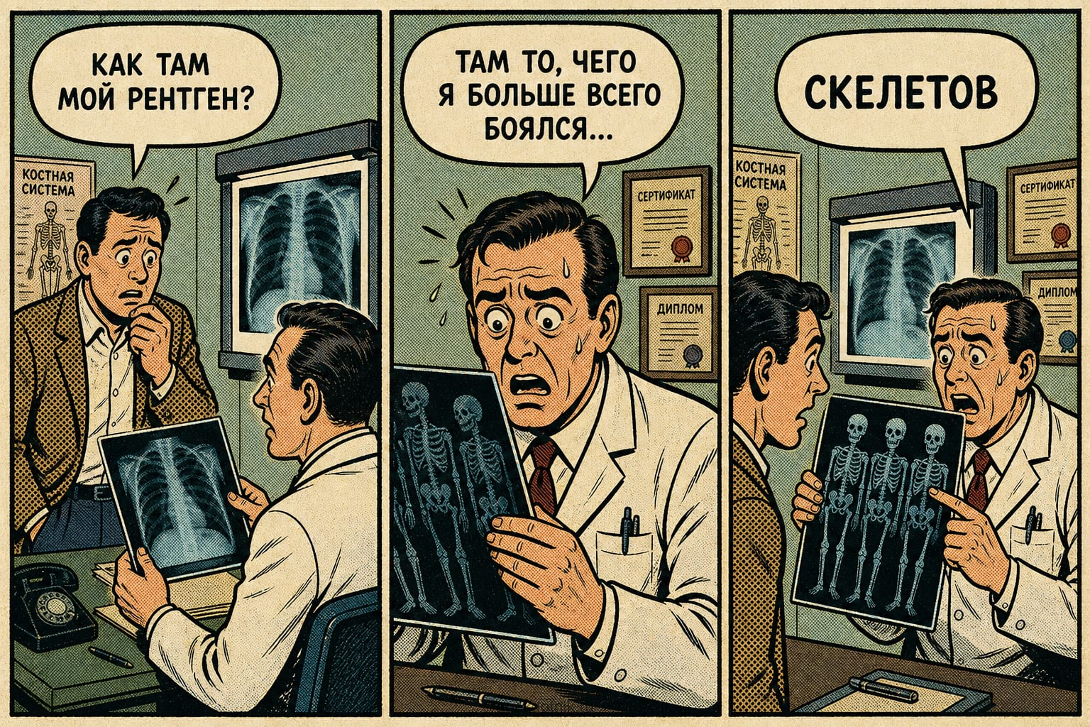 Рентген и скелеты