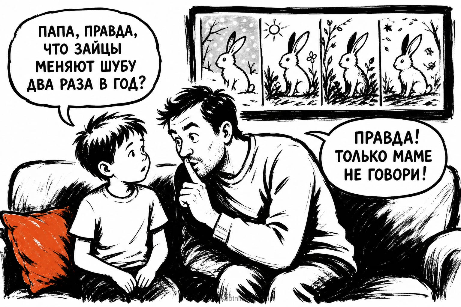 Секрет папы про зайцев