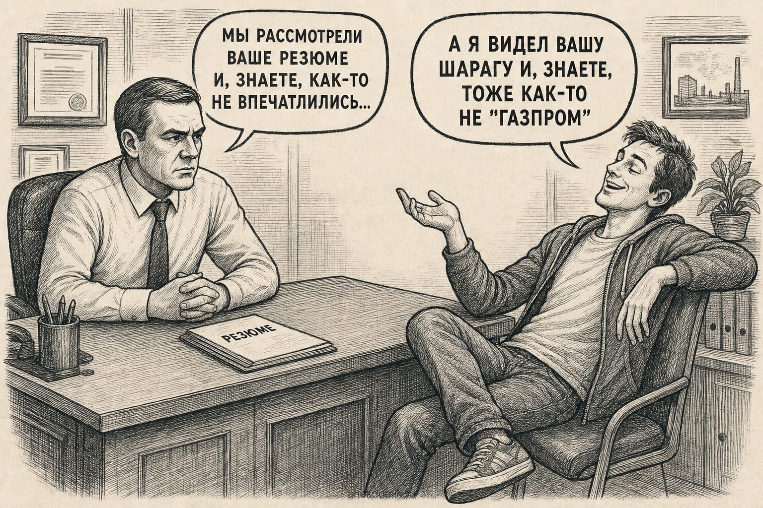 Собеседование наоборот — кадр 1