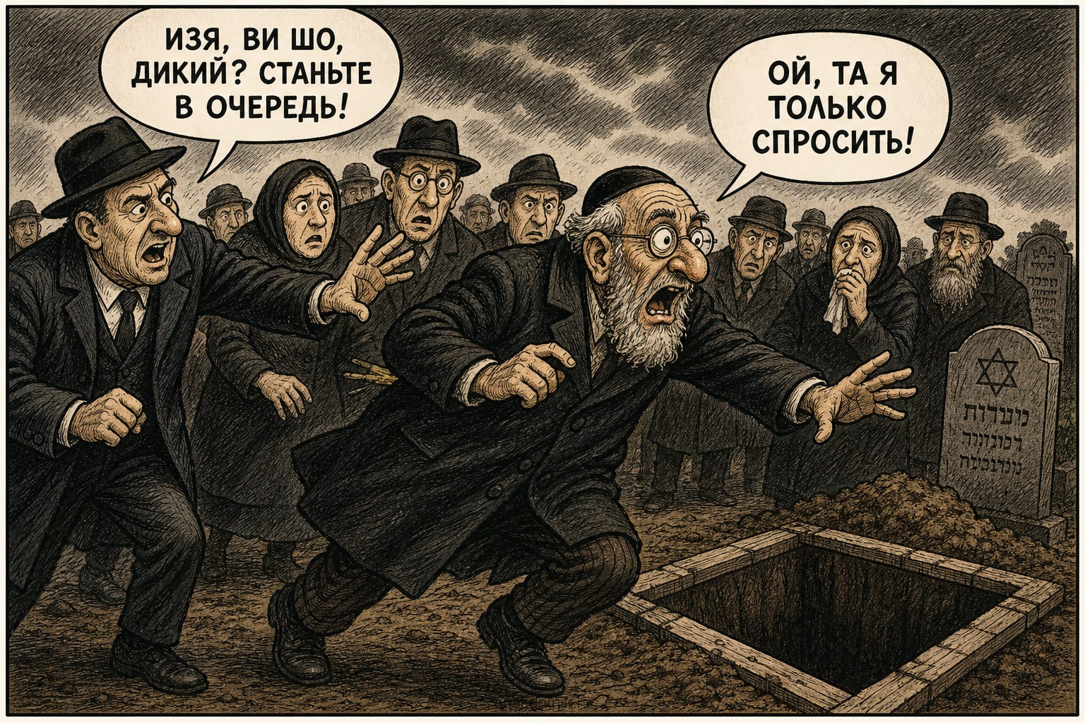 Спешный пациент на похоронах