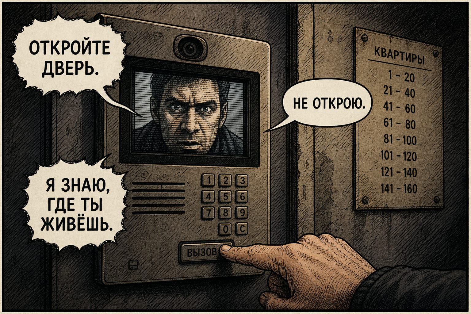 Угроза по домофону