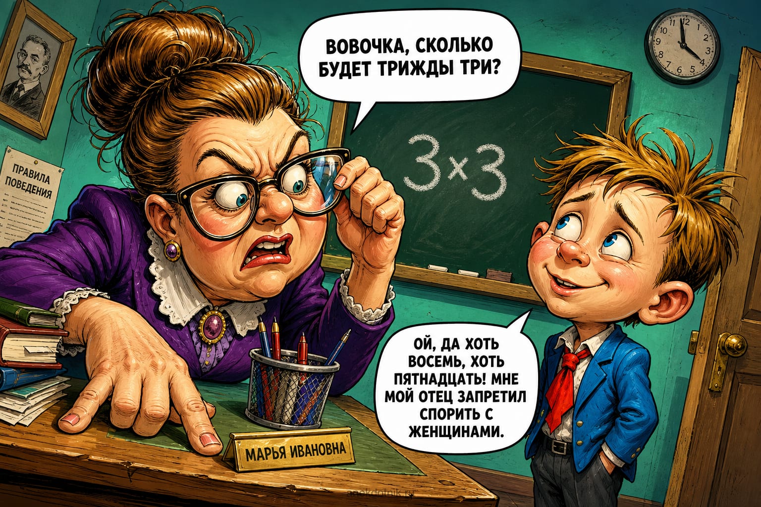 Вовочка и математика — кадр 1